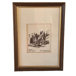 Vintage Tom Berger “1969 “Proof” Lace House print framed .